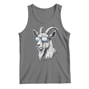 Cool Goat With Sunglasses Argentinian Flag Tank Top Argentina Soccer Football Game Day Supporter TS14 Black Heather Print Your Wear
