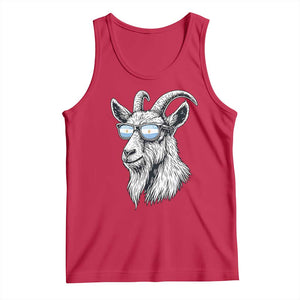 Cool Goat With Sunglasses Argentinian Flag Tank Top Argentina Soccer Football Game Day Supporter TS14 Red Print Your Wear