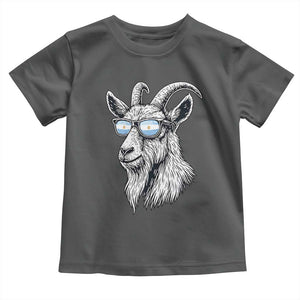 Cool Goat With Sunglasses Argentinian Flag Toddler T Shirt Argentina Soccer Football Game Day Supporter TS14 Dark Heather Print Your Wear