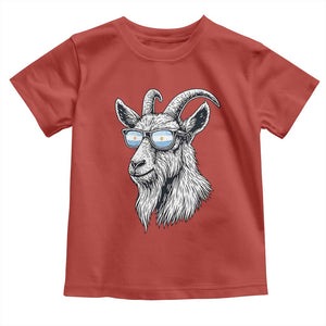 Cool Goat With Sunglasses Argentinian Flag Toddler T Shirt Argentina Soccer Football Game Day Supporter TS14 Red Print Your Wear