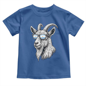 Cool Goat With Sunglasses Argentinian Flag Toddler T Shirt Argentina Soccer Football Game Day Supporter TS14 Royal Blue Print Your Wear