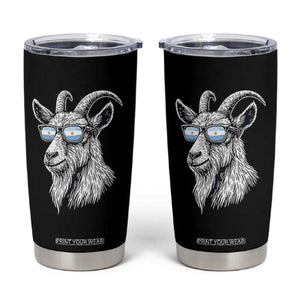 Cool Goat With Sunglasses Argentinian Flag Tumbler Cup Argentina Soccer Football Game Day Supporter TS14 Black Print Your Wear