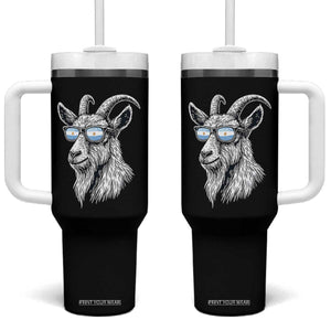 Cool Goat With Sunglasses Argentinian Flag Tumbler With Handle Argentina Soccer Football Game Day Supporter TS14 One Size: 40 oz Black Print Your Wear