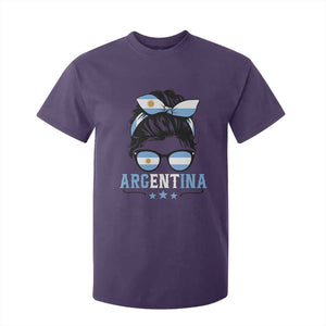 Argentina Messy Bun Proud Argentinian Flag T Shirt For Kid TS14 Print Your Wear