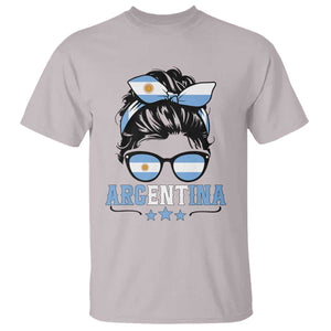 Argentina Messy Bun Proud Argentinian Flag T Shirt TS14 Print Your Wear
