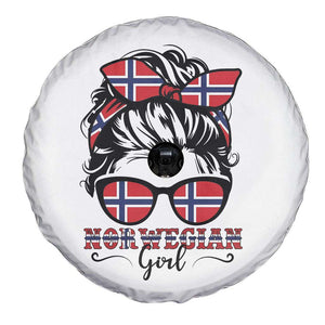 Norway Messy Bun Girl Norwegian Flag Spare Tire Cover TS14 Print Your Wear