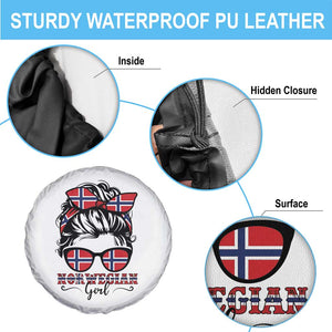 Norway Messy Bun Girl Norwegian Flag Spare Tire Cover TS14 Print Your Wear