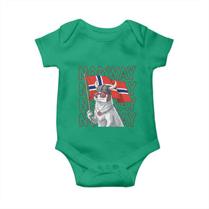 Norwegian Forest Cat Norway Flag Norge Pride Baby Onesie TS14 Irish Green Print Your Wear