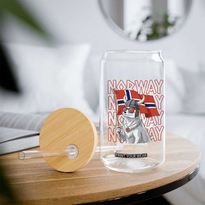 Norwegian Forest Cat Norway Flag Norge Pride Glass Can TS14 Print Your Wear