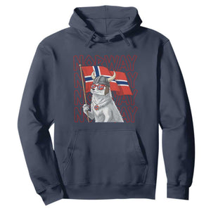 Norwegian Forest Cat Norway Flag Norge Pride Hoodie TS14 Navy Print Your Wear