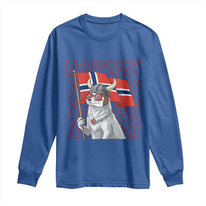 Norwegian Forest Cat Norway Flag Norge Pride Long Sleeve Shirt TS14 Royal Blue Print Your Wear