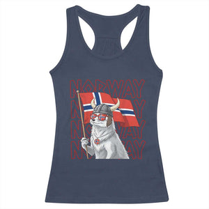 Norwegian Forest Cat Norway Flag Norge Pride Racerback Tank Top TS14 Navy Print Your Wear
