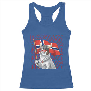 Norwegian Forest Cat Norway Flag Norge Pride Racerback Tank Top TS14 Royal Blue Print Your Wear