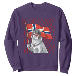 Norwegian Forest Cat Norway Flag Norge Pride Sweatshirt TS14 S Purple Print Your Wear