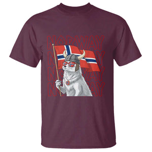 Norwegian Forest Cat Norway Flag Norge Pride T Shirt TS14 Maroon Print Your Wear