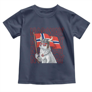 Norwegian Forest Cat Norway Flag Norge Pride Toddler T Shirt TS14 Navy Print Your Wear