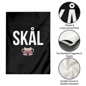 Skål Cheers in Norwegian Norway Garden Flag Funny Drinking Beer Norwegian Scandinavian TS14 Print Your Wear