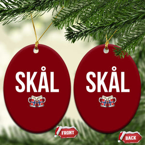 Skål Cheers in Norwegian Norway Ceramic Ornament Funny Drinking Beer Norwegian Scandinavian TS14 Print Your Wear
