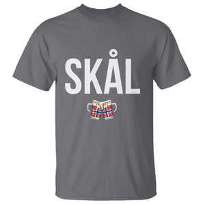 Skål Cheers in Norwegian Norway T Shirt Funny Drinking Beer Norwegian Scandinavian TS14 Charcoal Print Your Wear