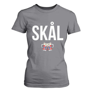 Skål Cheers in Norwegian Norway T Shirt For Women Funny Drinking Beer Norwegian Scandinavian TS14 Charcoal Print Your Wear