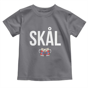 Skål Cheers in Norwegian Norway Toddler T Shirt Funny Drinking Beer Norwegian Scandinavian TS14 Charcoal Print Your Wear