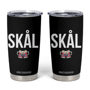 Skål Cheers in Norwegian Norway Tumbler Cup Funny Drinking Beer Norwegian Scandinavian TS14 Black Print Your Wear