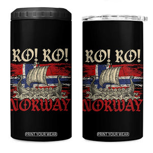 Ro Ro Norwegian Viking Ship Norway Flag 4 in 1 Can Cooler Tumbler TS14 One Size: 16 oz Black Print Your Wear