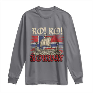 Ro Ro Norwegian Viking Ship Norway Flag Long Sleeve Shirt TS14 Charcoal Print Your Wear