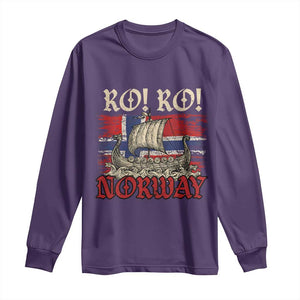 Ro Ro Norwegian Viking Ship Norway Flag Long Sleeve Shirt TS14 Purple Print Your Wear