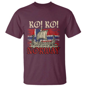 Ro Ro Norwegian Viking Ship Norway Flag T Shirt TS14 Maroon Print Your Wear