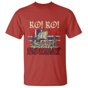Ro Ro Norwegian Viking Ship Norway Flag T Shirt TS14 Red Print Your Wear