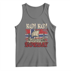 Ro Ro Norwegian Viking Ship Norway Flag Tank Top TS14 Black Heather Print Your Wear