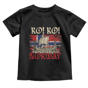 Ro Ro Norwegian Viking Ship Norway Flag Toddler T Shirt TS14 Black Print Your Wear