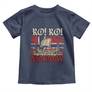 Ro Ro Norwegian Viking Ship Norway Flag Toddler T Shirt TS14 Navy Print Your Wear