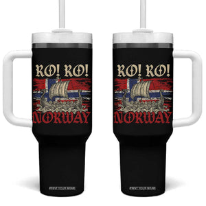 Ro Ro Norwegian Viking Ship Norway Flag Tumbler With Handle TS14 One Size: 40 oz Black Print Your Wear