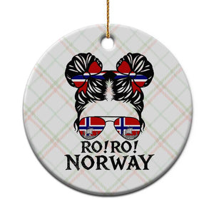 Ro Ro Norwegian Viking Ship Ceramic Ornament Norway Flag Messy Bun Girl TS14 1pc Christmas Plaid Print Your Wear