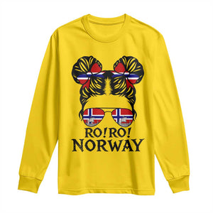 Ro Ro Norwegian Viking Ship Long Sleeve Shirt Norway Flag Messy Bun Girl TS14 Daisy Print Your Wear