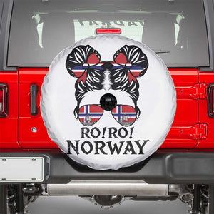 Ro Ro Norwegian Viking Ship Spare Tire Cover Norway Flag Messy Bun Girl TS14 White Print Your Wear