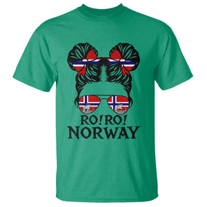Ro Ro Norwegian Viking Ship T Shirt Norway Flag Messy Bun Girl TS14 Irish Green Print Your Wear