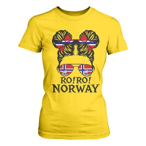 Ro Ro Norwegian Viking Ship T Shirt For Women Norway Flag Messy Bun Girl TS14 Daisy Print Your Wear