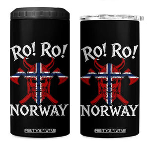 Ro Ro Norwegian Viking Blood Skull Norway Flag Pride 4 in 1 Can Cooler Tumbler TS14 One Size: 16 oz Black Print Your Wear