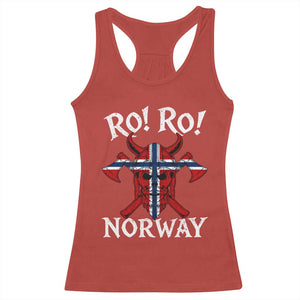 Ro Ro Norwegian Viking Blood Skull Norway Flag Pride Racerback Tank Top TS14 Red Print Your Wear
