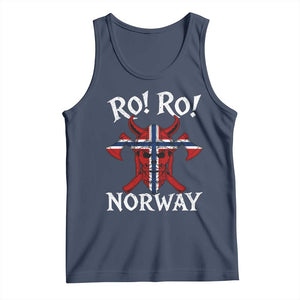Ro Ro Norwegian Viking Blood Skull Norway Flag Pride Tank Top TS14 Navy Print Your Wear
