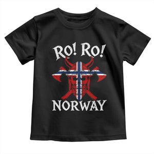Ro Ro Norwegian Viking Blood Skull Norway Flag Pride Toddler T Shirt TS14 Black Print Your Wear