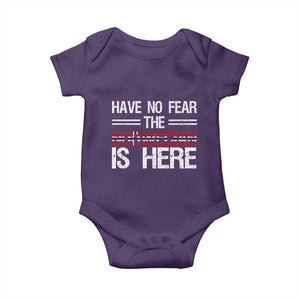 Have No Fear The Norwegian is Here Baby Onesie Funny Norway Herriatge Gift TS14 Purple Print Your Wear