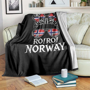 Ro Ro Norwegian Viking Ship Messy Bun Girl Throw Blanket TS14 Print Your Wear