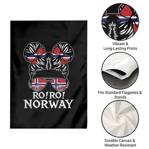Ro Ro Norwegian Viking Ship Messy Bun Girl Garden Flag TS14 Print Your Wear