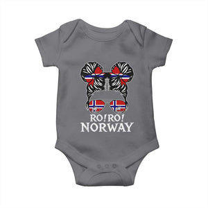 Ro Ro Norwegian Viking Ship Messy Bun Girl Baby Onesie TS14 Charcoal Print Your Wear