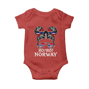 Ro Ro Norwegian Viking Ship Messy Bun Girl Baby Onesie TS14 Red Print Your Wear