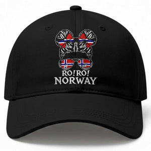 Ro Ro Norwegian Viking Ship Messy Bun Girl Baseball Cap TS14 Print Your Wear
